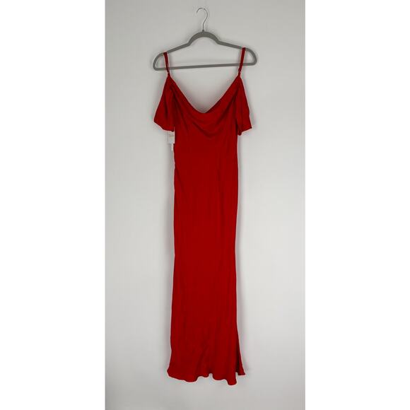Rat And Boa Florentina Cowl Neck Jacquard Maxi Dress Womens Size Small Red - Picture 7 of 15